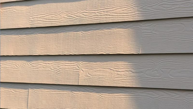 Close-up of lap siding boards